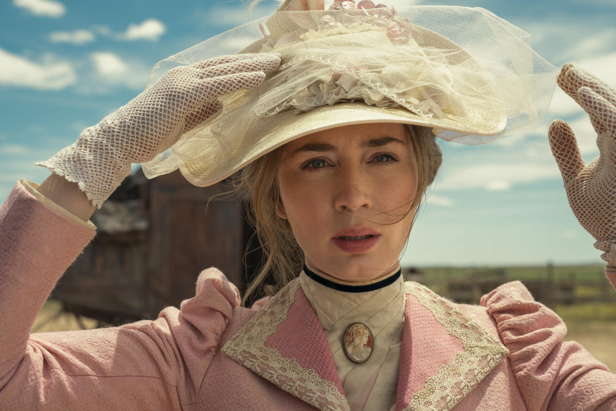 Emily Blunt stars in The English. (BBC)