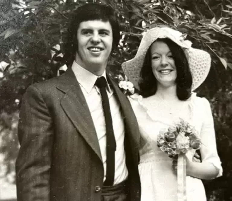 Jim y Margaret Mitchell el día de su boda hace 50 años