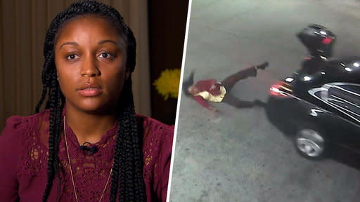 Brittany Diggs logró escapar dramáticamente del baúl de un auto, donde un secuestrador la tenía retenida. (NBC)