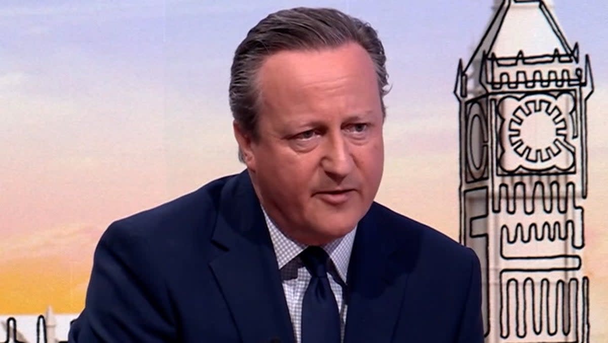 David Cameron was quizzed on Gaza and sending arms to Israel   (Sunday with Kuenssberg/BBC)
