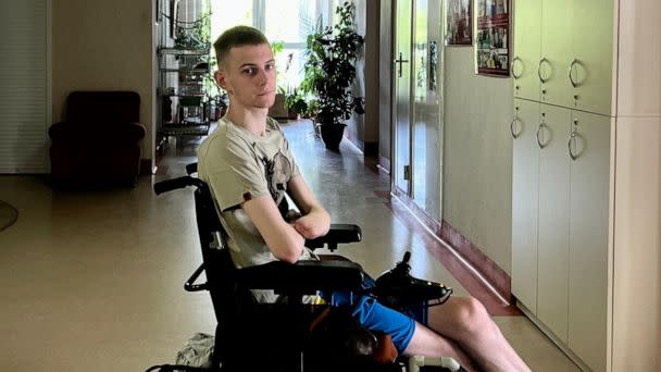 PHOTO: 19-year-old Daniil Melnyk, who is currently undergoing intensive rehabilitation with two new artificial legs at a hospital in Kyiv, is seen in this undated picture. (Daniil Melnyk)