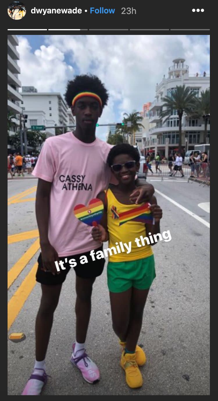 Zaire and Zion Wade. (Photo: Dwyane Wade via Instagram)