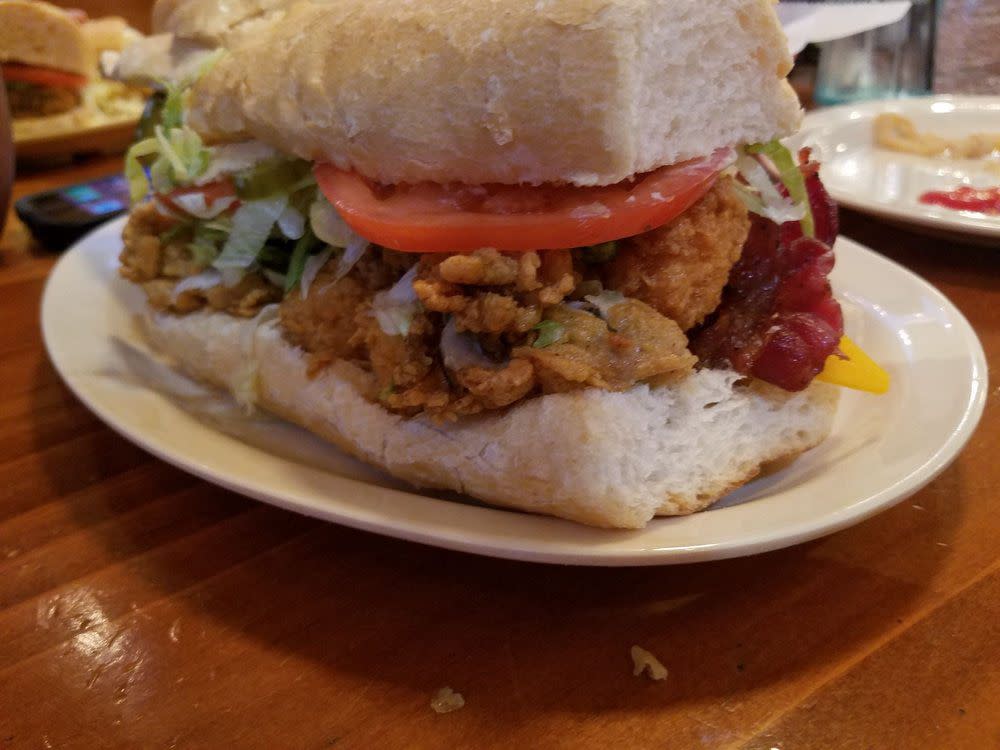 the shrimp and oyster po boy from Mahony's Po-Boys & Seafood