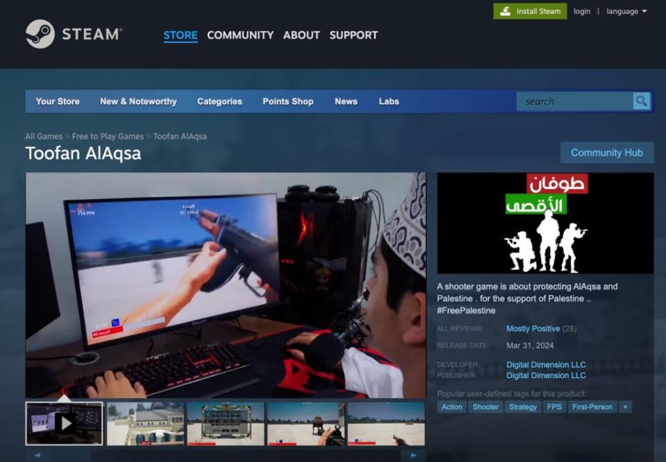 On Tuesday, an account on X named “StopAntisemitism” put social media’s spotlight on the game and its violent message. Steam