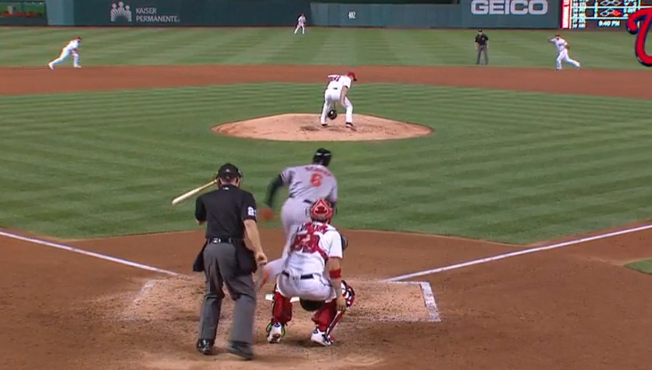 Max Scherzer executes a flawless behind-the-back through-the-legs catch.