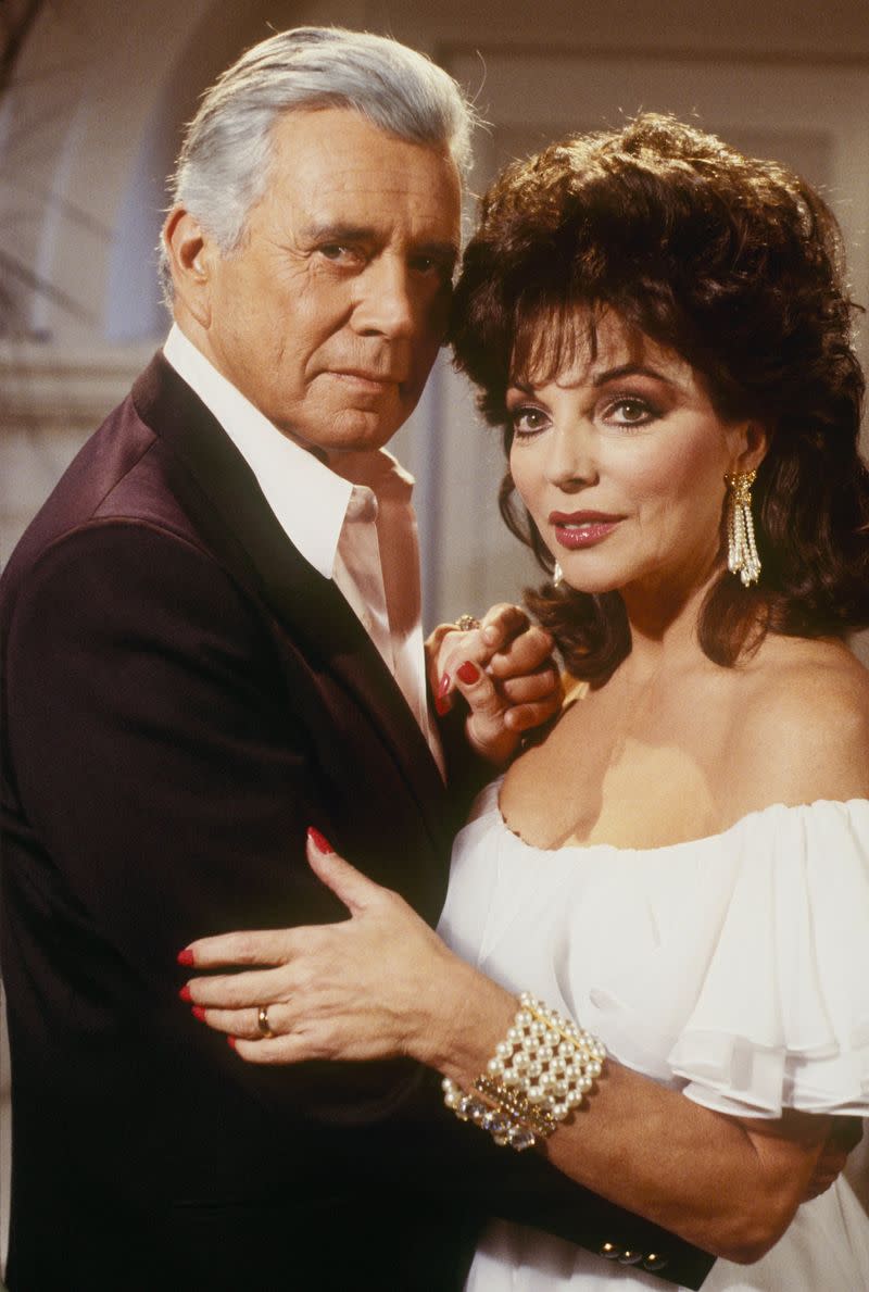 Joan Collins and John Forsythe