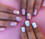 <p>Tired of the red, white and blue? Not to worry, just sport gold stars on a base color of your choosing (and though unconventional, pink for the Fourth of July could be a vibe). </p><p><a href="https://www.amazon.com/Glitter-Supplies-Holographic-Decoration-Manicure/dp/B09P4W3L2W/ref=sr_1_5?crid=3B55U5YOUQV3I&keywords=gold%2Bstars%2Bfor%2Bnails&qid=1653260534&sprefix=gold%2Bstars%2Bfor%2Bnails%2Caps%2C81&sr=8-5&th=1&tag=syn-yahoo-20&ascsubtag=%5Bartid%7C10055.g.1278%5Bsrc%7Cyahoo-us" rel="nofollow noopener" target="_blank" data-ylk="slk:SHOP GOLD STAR SEQUINS;elm:context_link;itc:0;sec:content-canvas" class="link ">SHOP GOLD STAR SEQUINS</a></p>