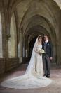 <p>Claire Lademacher of Luxemburg married Prince Felix in an intricate Elie Saab gown with a 10-foot long train.</p>