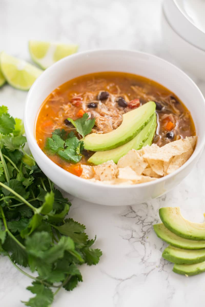 Slow Cooker Chicken Tortilla Soup