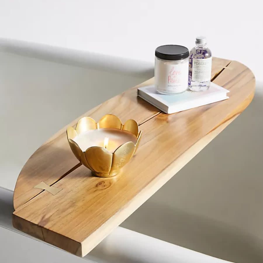 wood bath caddy