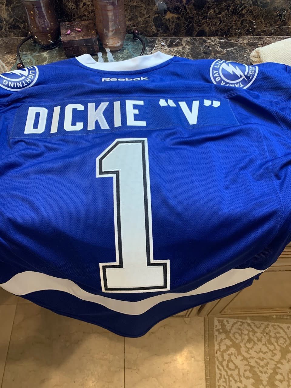 A "Dickie 'V'" Tampa Bay Lightning jersey