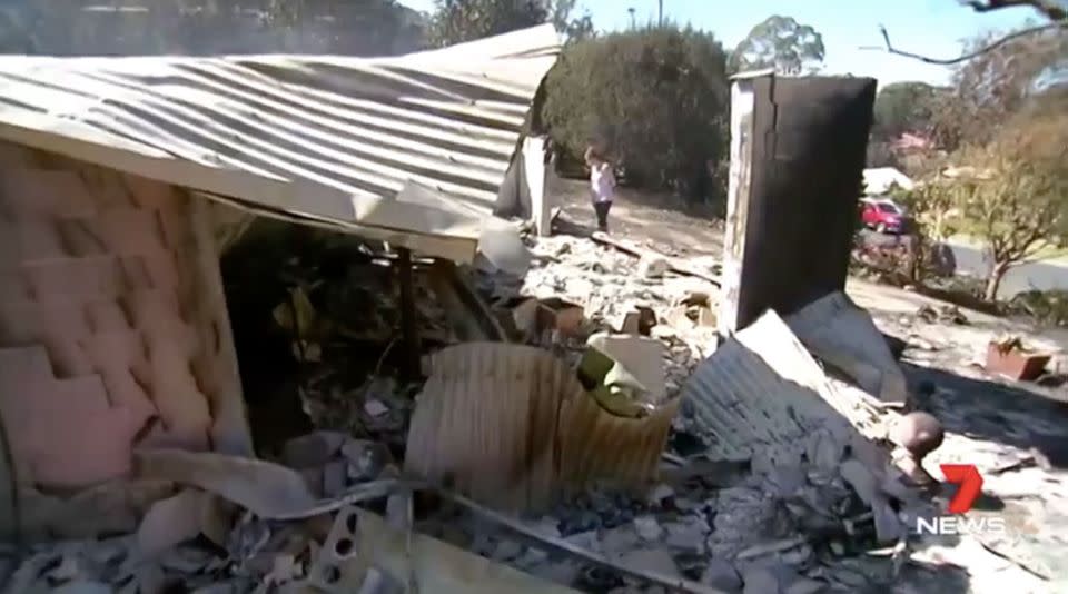 There is virtually nothing left of Juvette Jory's home. Source: 7 News