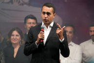 5-Star new leader Luigi Di Maio talks during a gathering in Rimini, Italy, September 23, 2017. REUTERS/Max Rossi