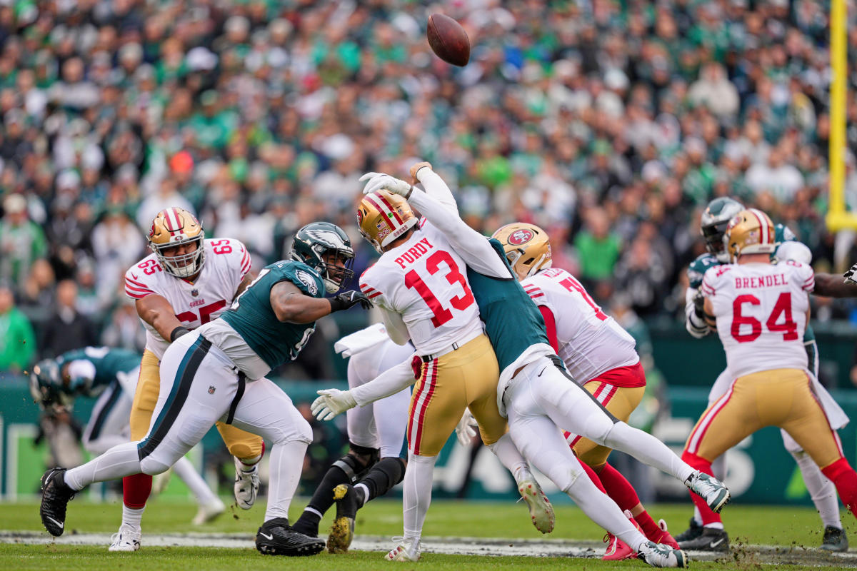 San Francisco 49ers head coach Kyle Shanahan talks about 49ers' injuries to  quarterback position in team's NFC Championship loss to Philadelphia Eagles