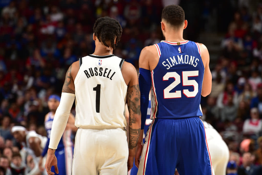 Will D'Angelo Russell or Ben Simmons be the best All-Star point guard in the Nets-Sixers series? (Getty Images)
