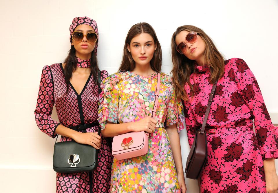 Kate Spade New York staged its first-ever runway show at the New York Public Library on Friday. The show included a tribute to founder Kate Valentine Spade.