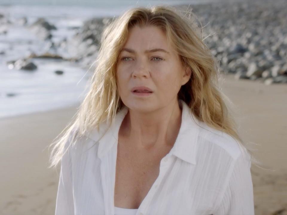 meredith grey season 17 greys anatomy beach