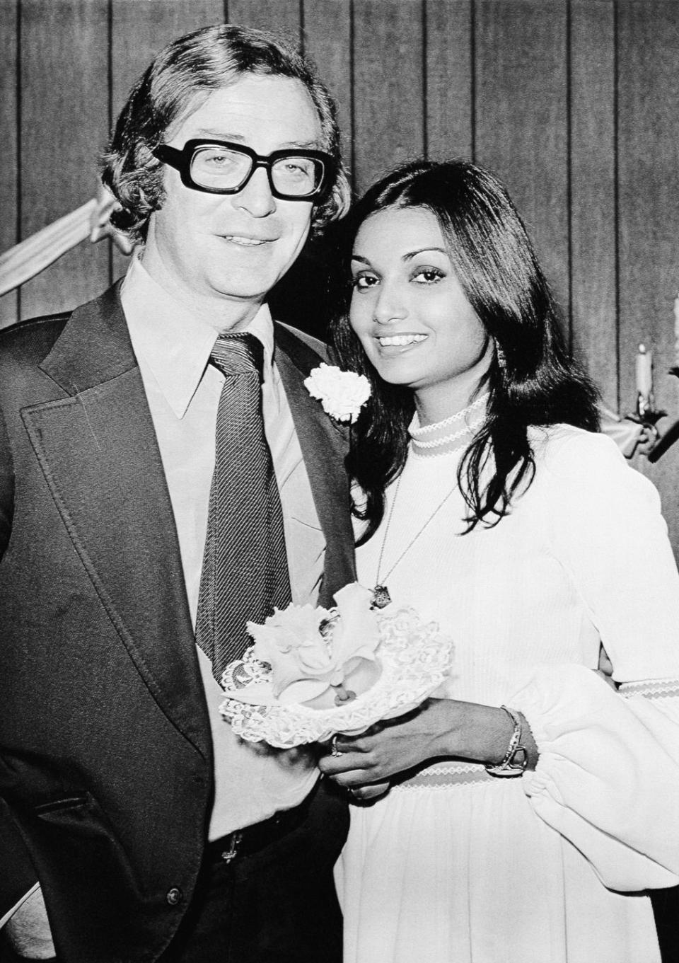 1973: Michael Caine and Shakira Baksh