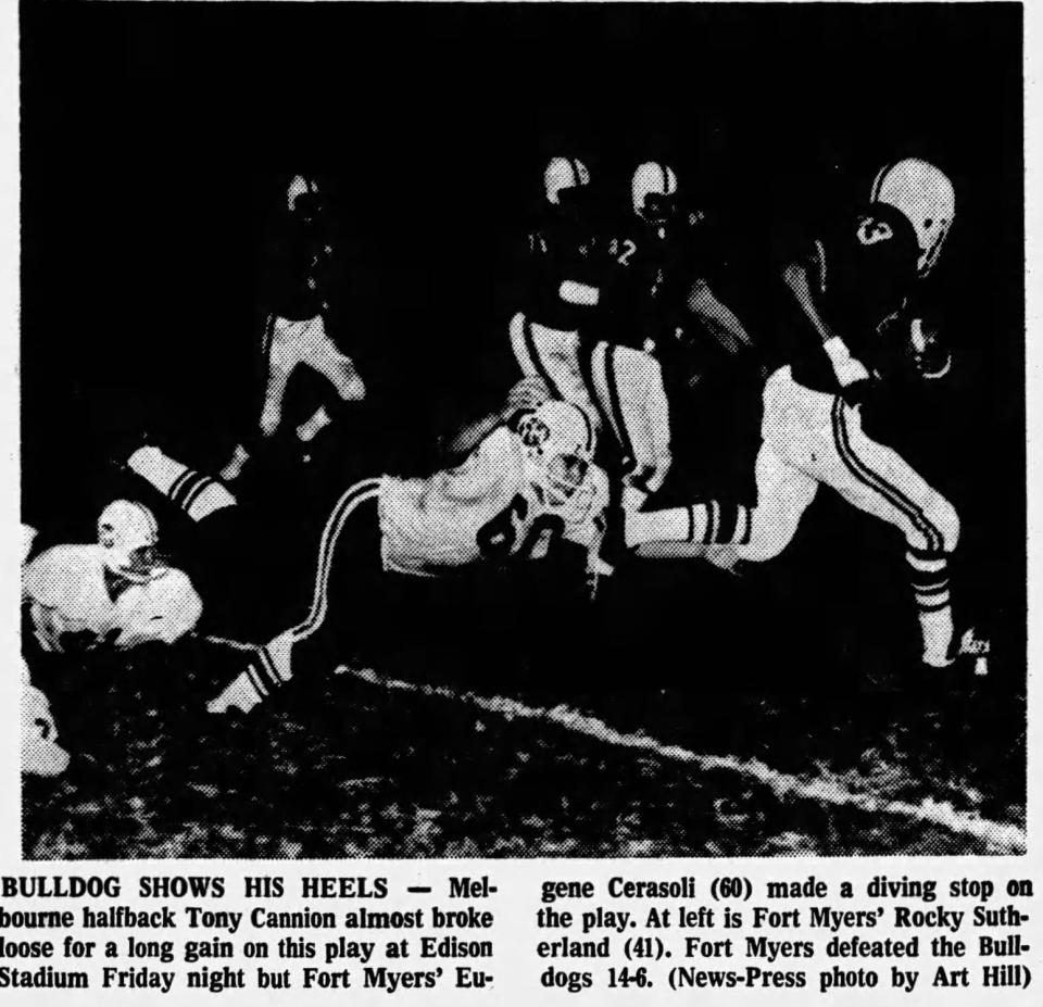 In 1970, the second year of Coach Sam Sirianni Sr.'s tenure at Fort Myers, the Green Wave defeated Melbourne 14-6 at Edison Stadium for the program's 300th all-time victory.