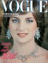 <p>Diana wasn’t just a <i>Vanity Fair</i> girl – she also covered <i>Vogue</i> four times. On her first cover, a fresh-faced Diana was shown on her wedding day. <i>(Photo: Vogue)</i></p>
