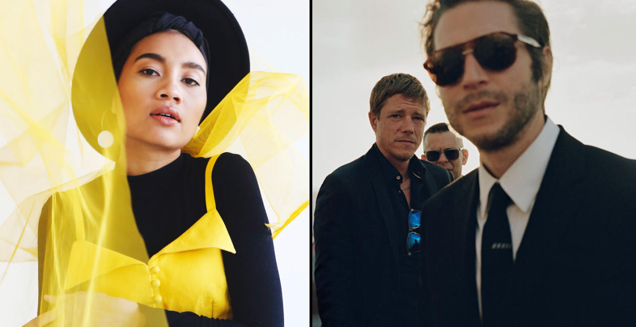 From left: US-based Malaysian R&B singer Yuna and American indie rock band Interpol (PHOTO: Neon Lights, Jamie James Medina)