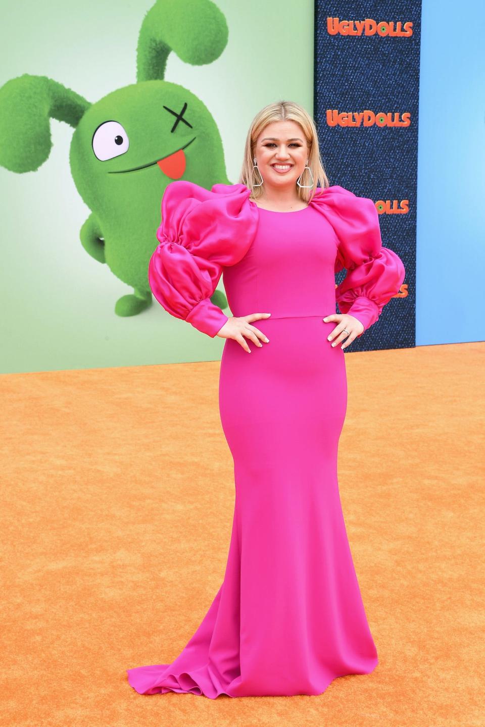 Kelly Clarkson attends the 2019 "UglyDolls" premiere in Los Angeles, California.