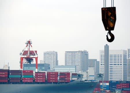 A cargo ship is pictured at an industrial port in Tokyo, Japan, August 18, 2016. Picture taken on August 18, 2016. REUTERS/Kim Kyung-Hoon