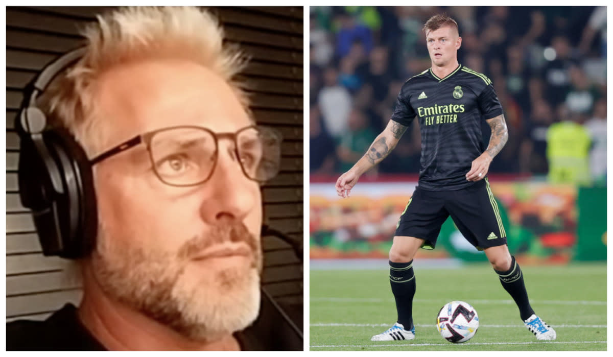 Santi Cañizares explica de forma muy sencilla el motivo por el cual Toni Kroos está jugando tan increíble últimamente. Imagen: YouTube/Tiempo de Juego COPE y David S. Bustamante/Soccrates/Getty Images.