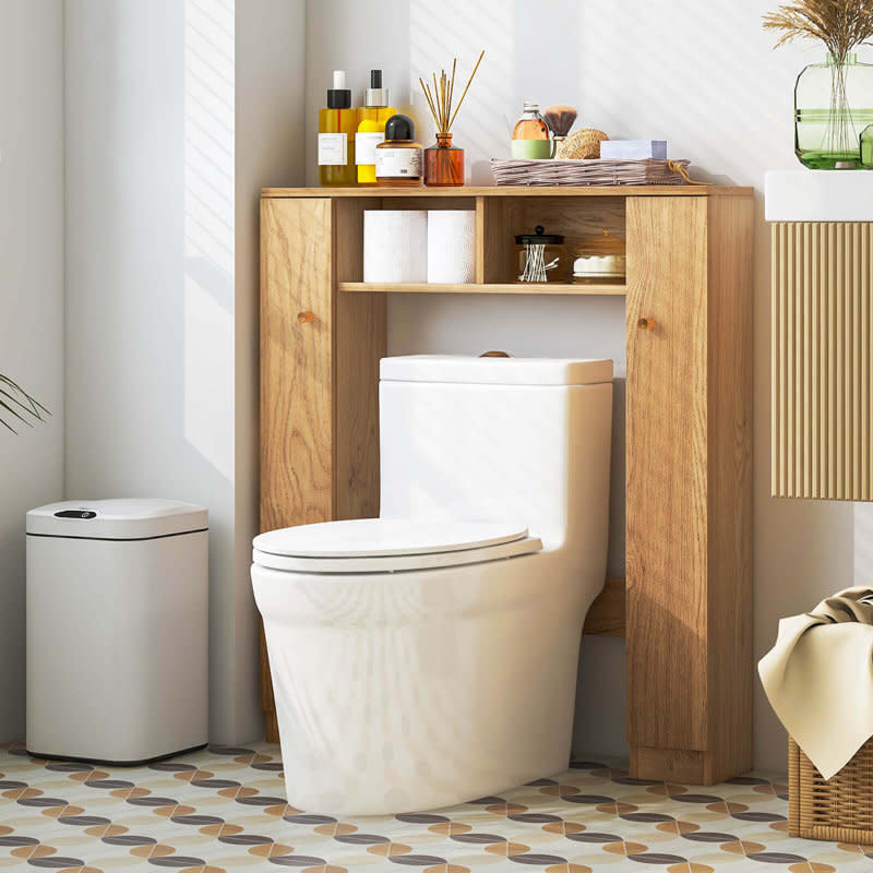 <p><a href="https://go.redirectingat.com?id=74968X1596630&url=https%3A%2F%2Fwww.wayfair.com%2F--%2Fpdp%2Frebrilliant--mincy-bathroom-storage-x221270373-l3764-w110169262.html&sref=https%3A%2F%2Fwww.goodhousekeeping.com%2Fhome%2Fdecorating-ideas%2Fg60204423%2Fover-toilet-storage-ideas%2F" rel="nofollow noopener" target="_blank" data-ylk="slk:Shop Now;elm:context_link;itc:0;sec:content-canvas" class="link ">Shop Now</a></p><p>Go for a Double-Door Cabinet</p><p>wayfair.com</p>