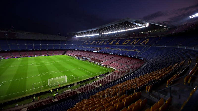 A photo of FC Barcelona's Camp Nou stadium, which will host the Kings League final in March.
