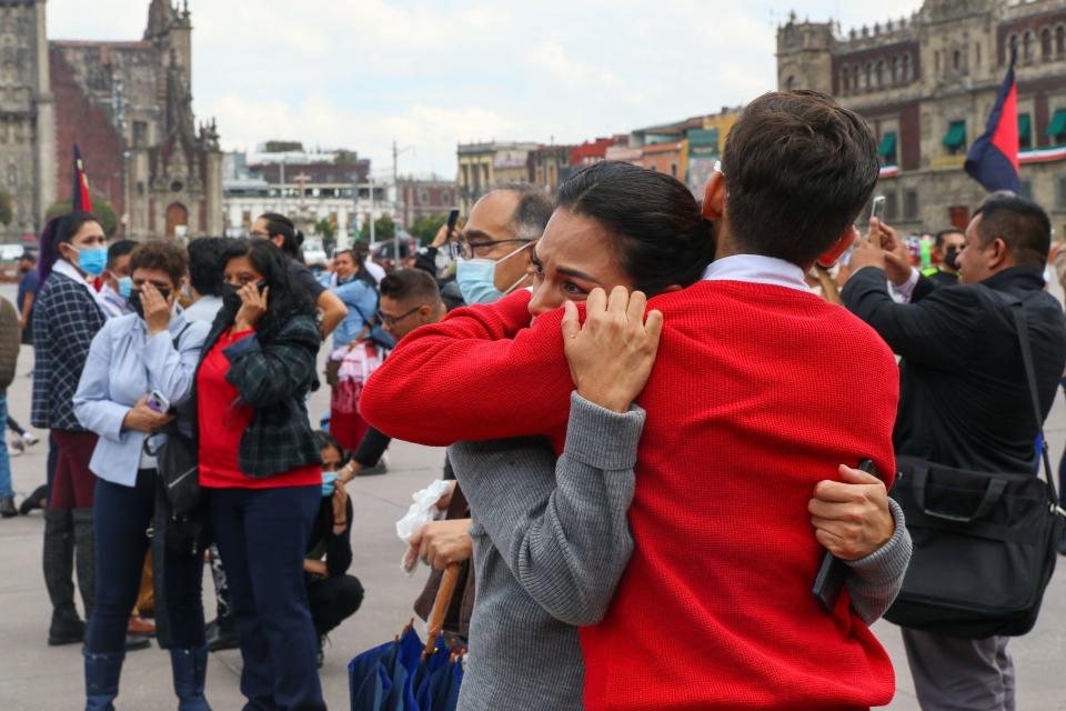 Pánico en el Zócalo de CDMX | Foto: Cuartoscuro