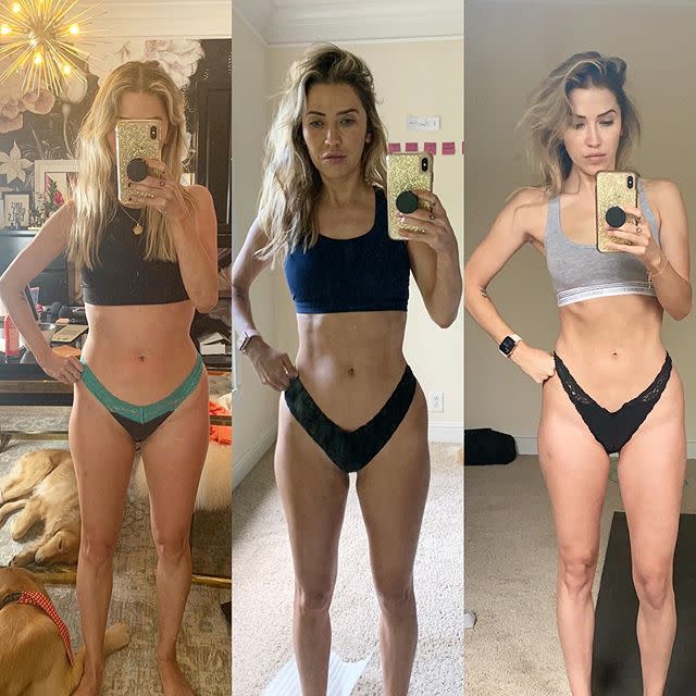 <p>Sharing that she has been working hard on her physical and mental health "over the last 14 weeks," the former <em>Bachelorette </em><a href="https://people.com/health/kaitlyn-bristowe-shows-off-fitness-progress-after-14-week-training-for-dancing-with-the-stars/" rel="nofollow noopener" target="_blank" data-ylk="slk:showed off her fitness progress photos on Instagram;elm:context_link;itc:0;sec:content-canvas" class="link ">showed off her fitness progress photos on Instagram</a>. </p> <p>Bristowe wrote in the lengthy caption that she has been "Reading, meditating, resting, working out, lifting heavy, Pilates, boxing, going to physical therapy for mobility and strength, getting sports massages, dry needling."</p> <p>Bristowe, who will <a href="https://people.com/tv/kaitlyn-bristowe-joins-dancing-with-the-stars/" rel="nofollow noopener" target="_blank" data-ylk="slk:appear on the next season of Dancing With the Stars;elm:context_link;itc:0;sec:content-canvas" class="link ">appear on the next season of <em>Dancing With the Stars</em></a>, wrote, "My body at 35 feels strong and ready to dance." Adding, "All I keep saying is 'please don’t get sent home night one after all this work'. Hahah but I’m glad I have had the motivation to work towards something. I always think of myself as a hard worker, who also plays hard, and I’m just ready for this next chapter!!! You guys know I never post body pics but I’m proud." </p>