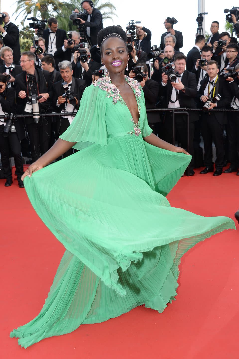 cannes, france may 13 actress lupita nyongo attends the opening ceremony and premiere of la tete haute standing tall during the 68th annual cannes film festival on may 13, 2015 in cannes, france photo by dominique charriauwireimage