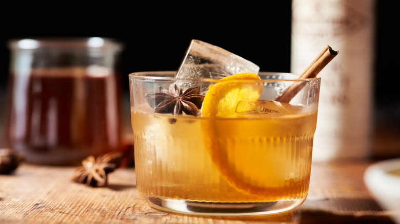 old fashioned with cinnamon stick
