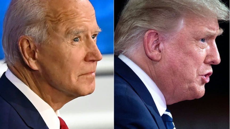 Joe Biden y Donald Trump, en un debate.