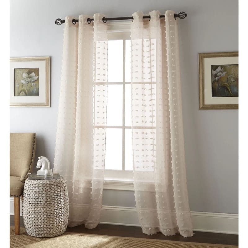 Grand Avenue Payton Solid Grommet-Top Curtain, 37" x 84"