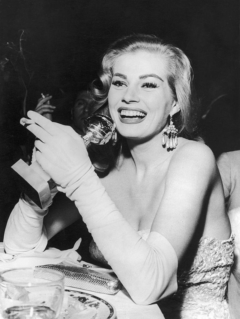 Anita Ekberg at the 1956 Golden Globes