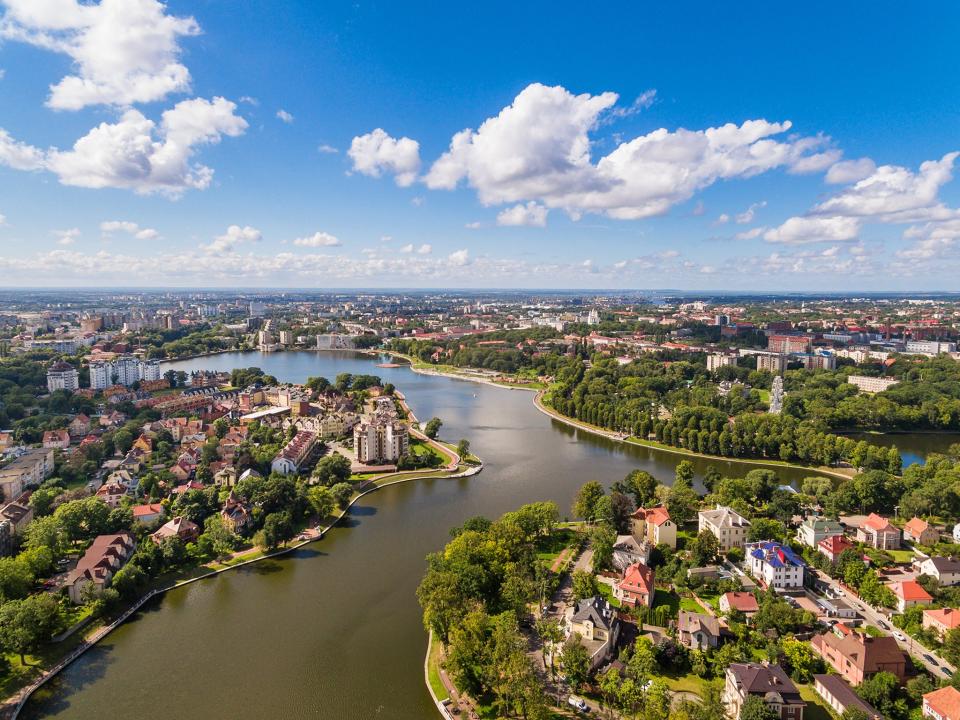 The Russian city of Kaliningrad, sandwiched between Poland and Lithuania (Getty/iStock)