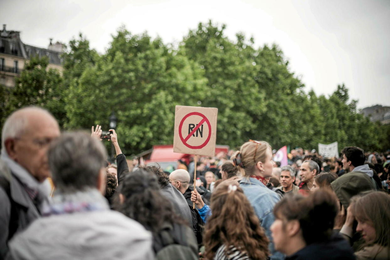 Le 15 juin dernier, les manifestations contre l'extrême droite avaient rassemblé 640 000 personnes dans la rue selon la CGT et 250 000 d'après les autorités.  - Credit:NICOLAS MESSYASZ/SIPA / SIPA / NICOLAS MESSYASZ/SIPA