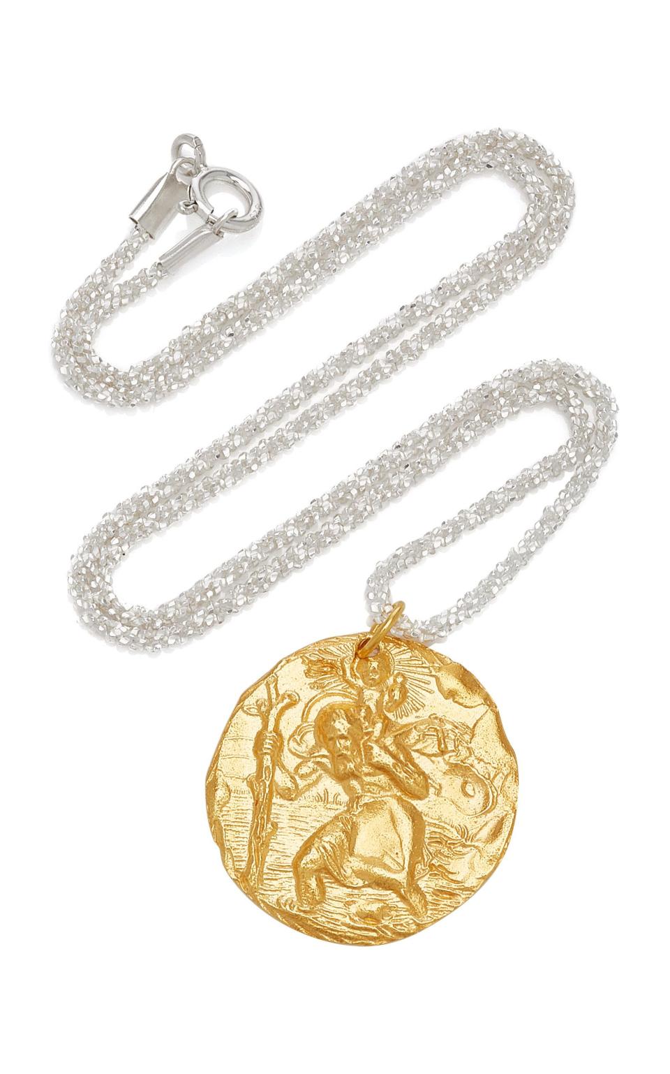 St. Christopher Chapter III 24-Karat Gold-Plated Necklace by Alighieri