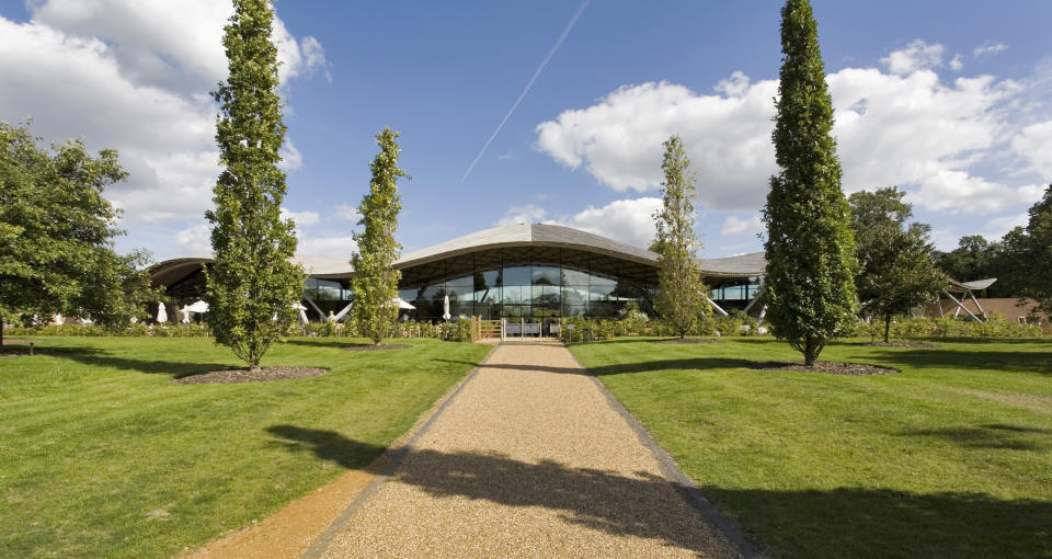 Savill Building - Windsor Great Park, Windsor, United Kingdom, Architect Glenn Howell Architects, Savill Building - Windsor Great Park South Facing Elevation From The Gardens (Photo By View Pictures/Universal Images Group via Getty Images)