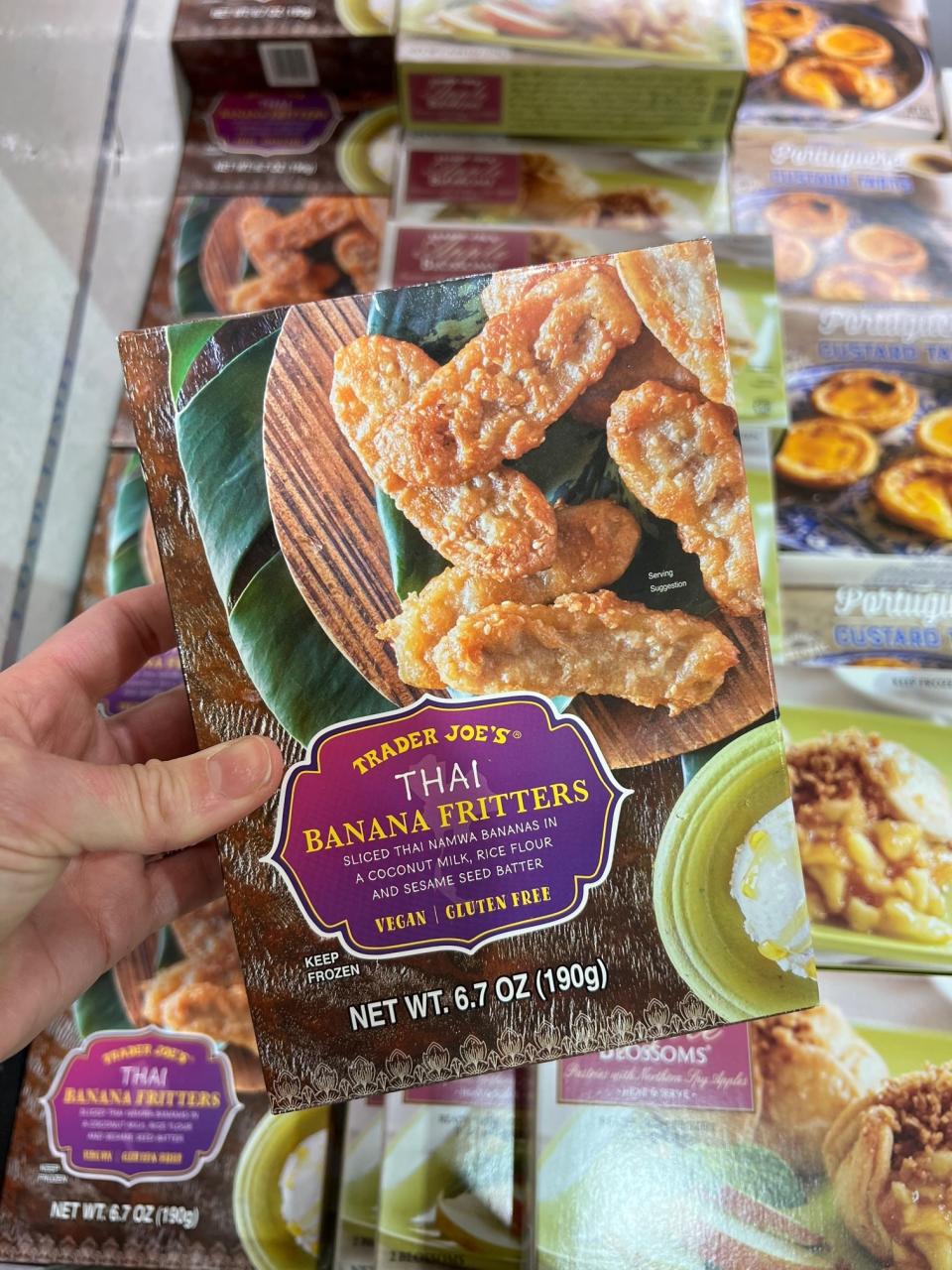 A box of Thai Banana Fritters