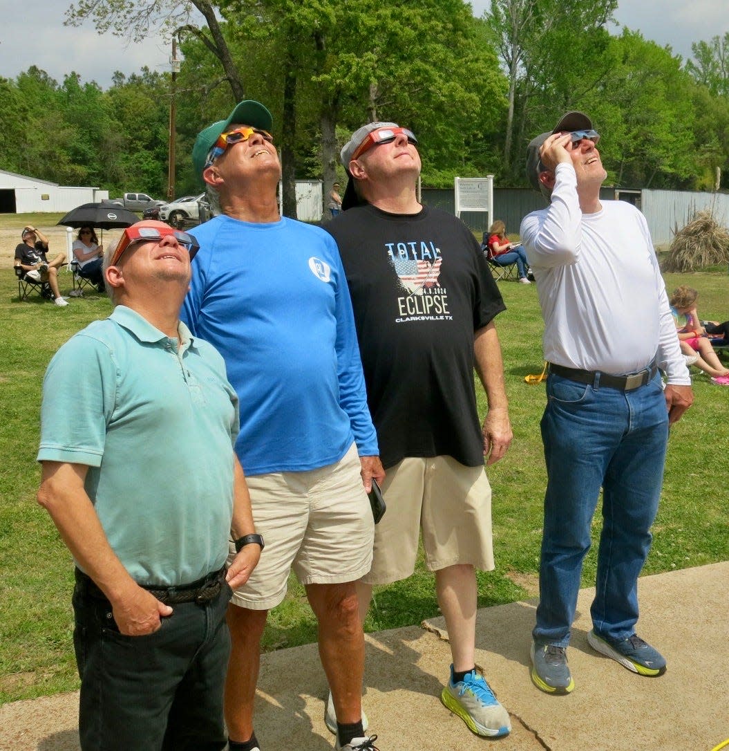 Rob Cochran, Larry Willis, Harvey Delahunty and Ron Cosbey watch the show.