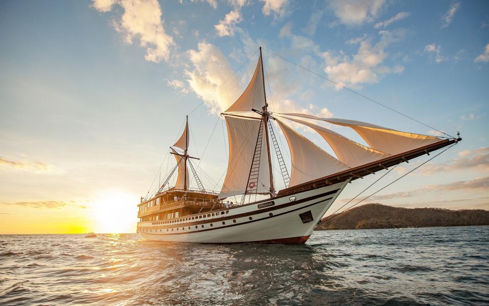 Head to Bali on the Prana by Atzaro, the biggest two-masted pinisi boat ever built