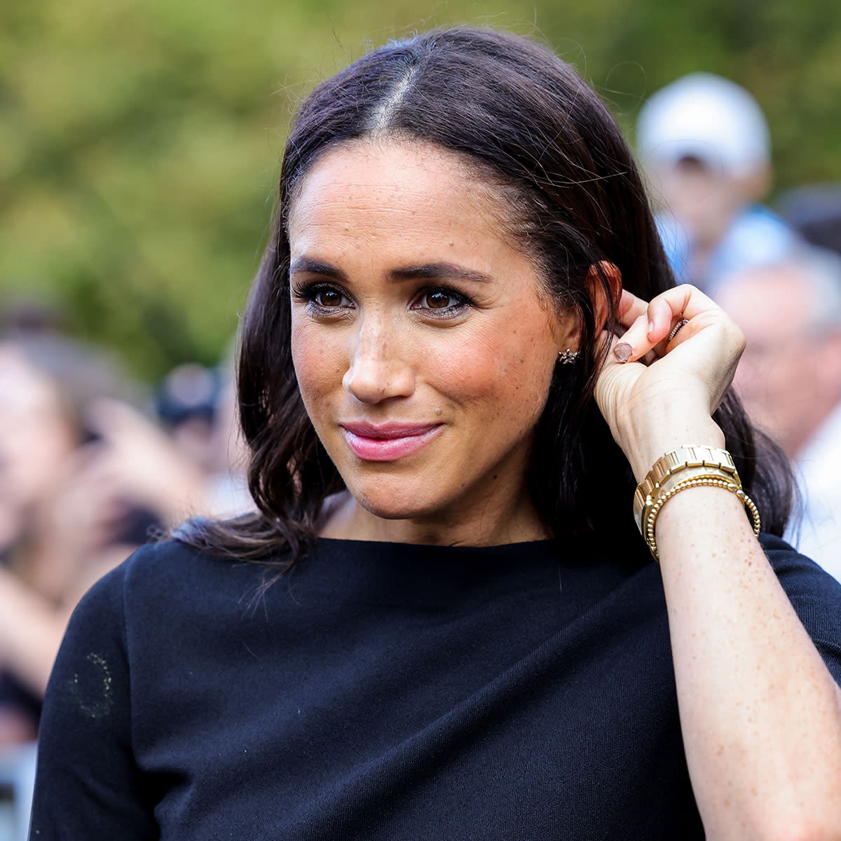 Meghan Markle black dress Windsor Castle