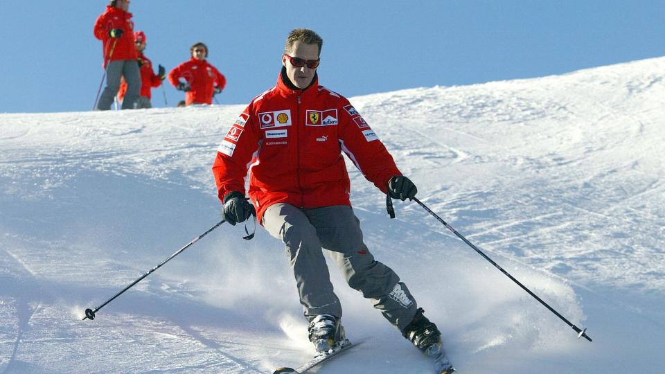 German Formula 1 driver Michael Schumacher skis in the winter resort of Madonna di Campiglio, in the Dolomites area, Northern Italy, 11 January 2005