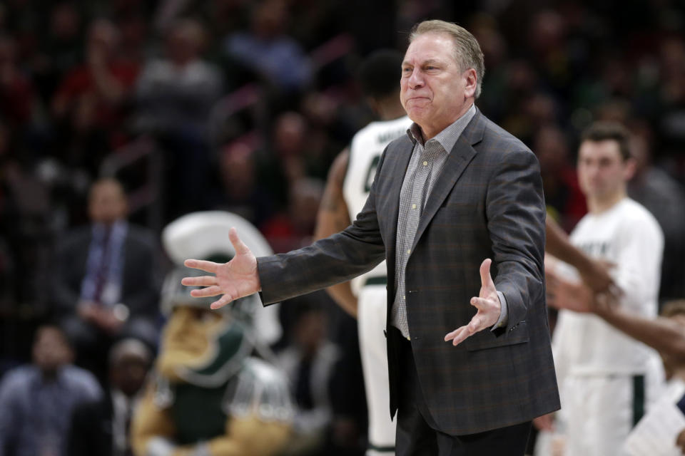 Tom Izzo's Spartans failed to garner a No. 1 seed and got the toughest draw of the No. 2 seeds. (AP)