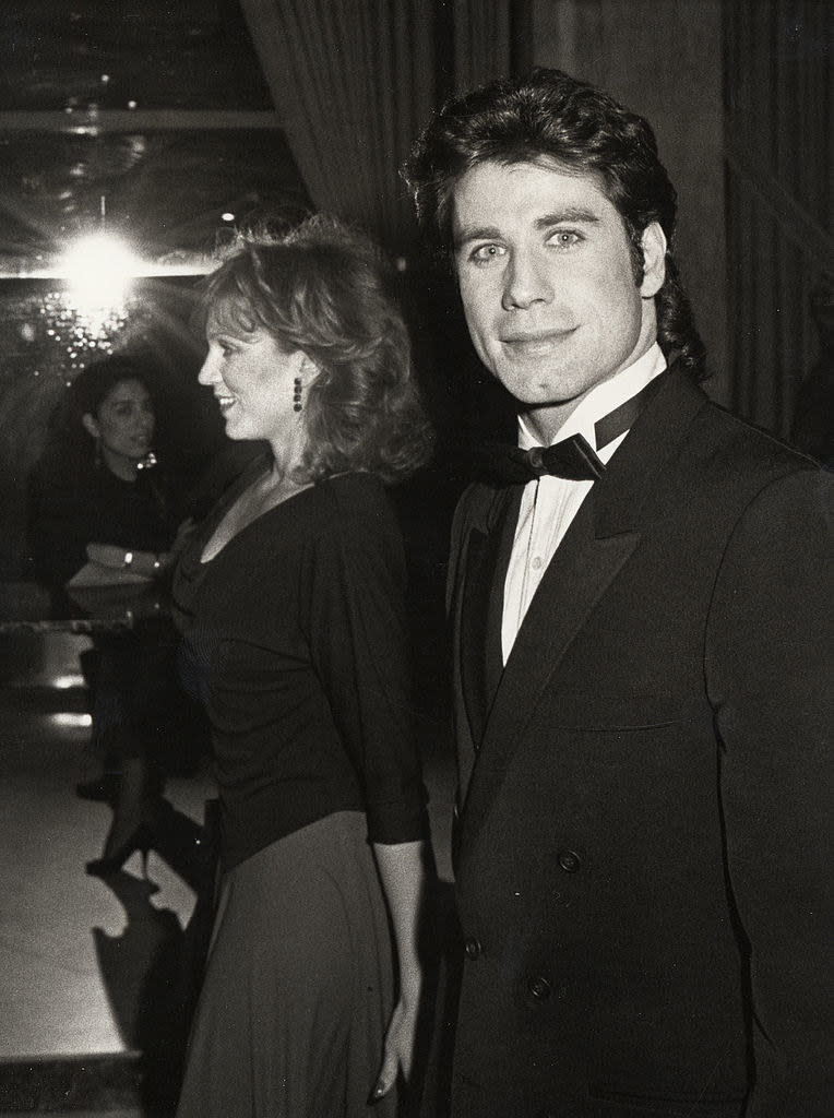 Black and white pic taken in 1984 with Marilu Henner; he's wearing a bow tie