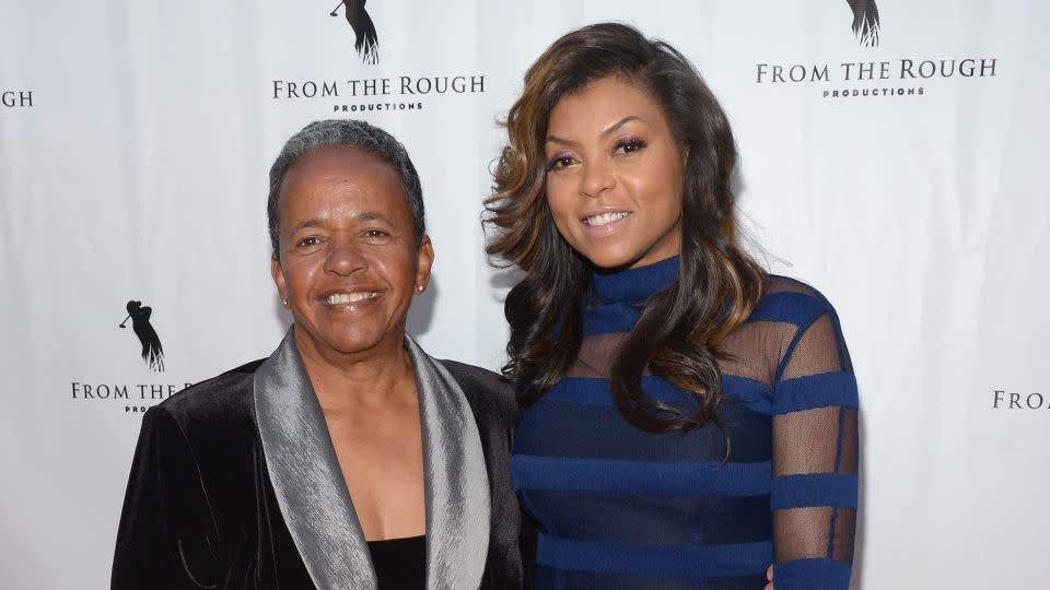 Catana Starks (left) is portrayed by Taraji P. Henson (right) in the 2011 film, 'From the Rough.' - Jason Kempin/Getty Images