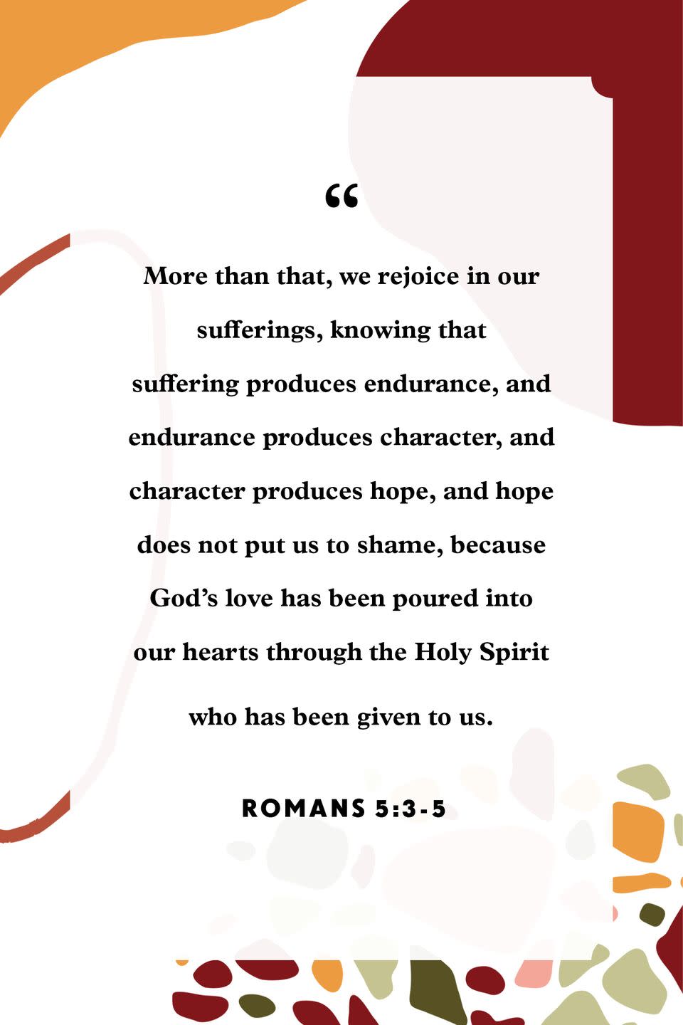 19) Romans 5:3-5